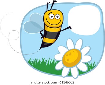 Honeybee with Flower