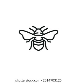 Honeybee icon. Simple honeybee icon for social media, app, and web design. Vector illustration