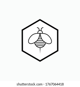 Honeybee Icon. UI Symbol - Vector.