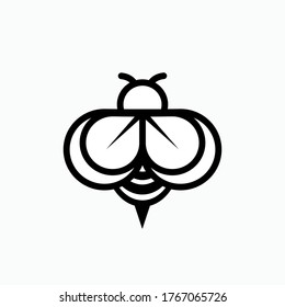 Honeybee Icon. UI Symbol - Vector.