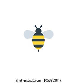 Honeybee icon. Vector flat color icon
