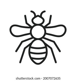 Imagen vectorial de icono de abeja de miel. También se puede usar para estacional. Adecuado para aplicaciones móviles, aplicaciones web y medios impresos.