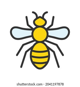 Honeybee icon vector image. Can also be used for Seasonal. Suitable for mobile apps, web apps and print media.