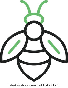 Honeybee icon vector image. Suitable for mobile application web application and print media.