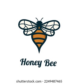 Honeybee Logo design vector illustration