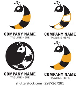 Honeybee Logo illustration best for label design Premium Vector