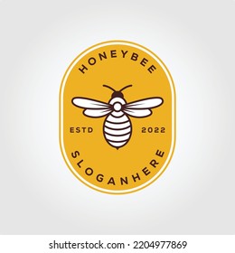 Honeybee logos for labeling honey products and beekeeping