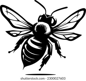 Honeybee | Minimalist and Simple Silhouette - Vector illustration