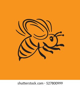 Honeybee vector drawing