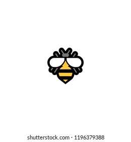 Honeybee vector flat isolated icon
