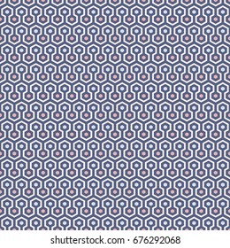 Honeycomb abstract background. Pastel colors repeated hexagon tiles mosaic wallpaper. Seamless surface pattern with classic geometric ornament. Digital paper, textile print, page fill. Vector art