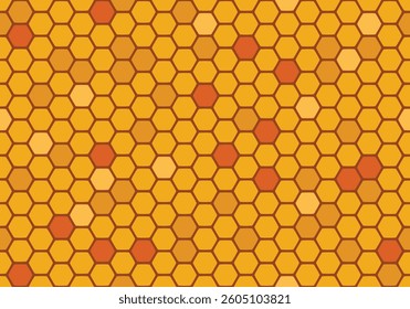 Honeycomb abstract cartoon pattern, Honey comb hexagonal colored pattern design