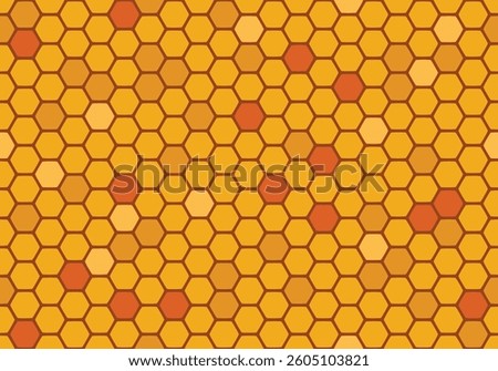 Honeycomb abstract cartoon pattern, Honey comb hexagonal colored pattern design