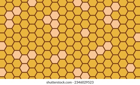 Honeycomb background 16:9. Colorful honey wallpaper.