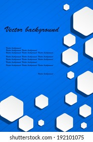 Honeycomb background blue. Vector illustration