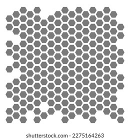 Honeycomb background. Gray mosaic. Digital pattern. Vector illustration.