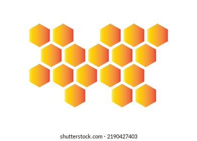 Honeycomb background. Hexagon honeycomb design isolated on a white background. Vector illustration