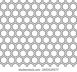 Fondo De Panal. Fondo de mosaico hexagonal. Formas hexagonales. Ilustración vectorial de baldosas sin costuras.