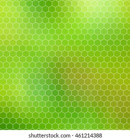 honeycomb background mosaic - abstract geometric hexagon grid, shades of green