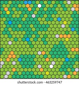 honeycomb background mosaic, abstract geometric hexagon grid, shades of green