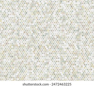 Honeycomb Background. Multicolored geometric elements of varied size. Rounded stacked hexagons mosaic cells. Small hexagon geometric shapes. Tileable pattern. Seamless vector illustration.