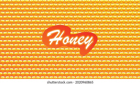 Honeycomb background texture from a bee hive. Vector hexagon pattern.