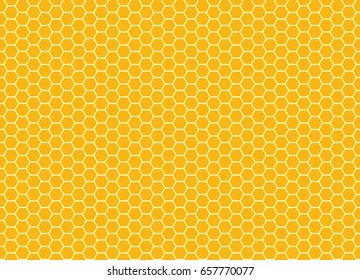 Honeycomb background texture from a bee hive. Vector hexagon pattern.