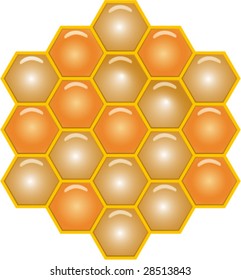 honeycomb background. Vector illustration