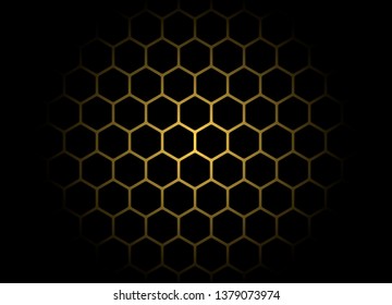 Honeycomb background. Vector illustration for card or banner.