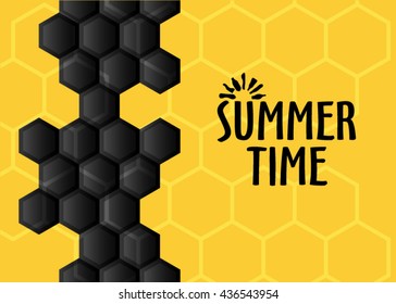 Honeycomb background. Vector illustration of geometric pattern with honeycombs for backgrounds.