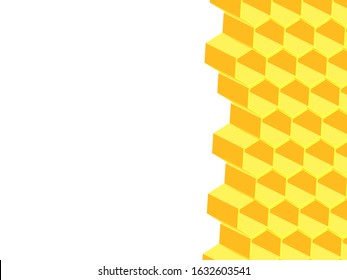 Honeycomb background. Vector stock illustration for poster