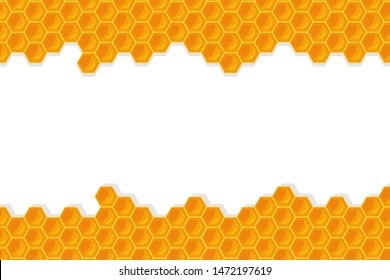 Honeycomb background, yellow hexagon shape that looks beautiful 