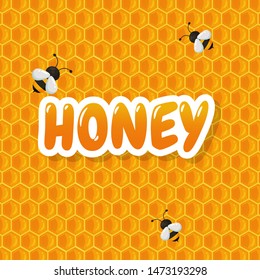 Honeycomb background, yellow hexagon shape that looks beautiful 