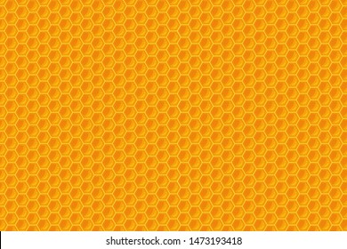 Honeycomb background, yellow hexagon shape that looks beautiful