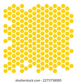 Honeycomb background. Yellow mosaic. Digital pattern. Vector illustration.