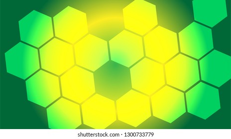 Honeycomb background,gradient hexagons pattern, vector illustration - Vector