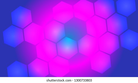 Honeycomb background,gradient hexagons pattern, vector illustration - Vector