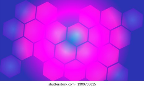 Honeycomb background,gradient hexagons pattern, vector illustration - Vector