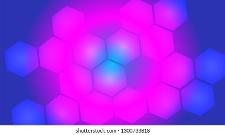 Honeycomb background,gradient hexagons pattern, vector illustration - Vector