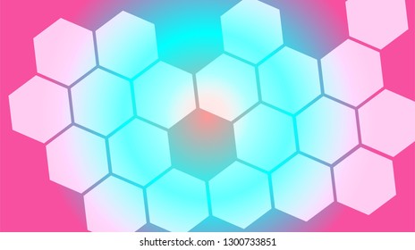 Honeycomb background,gradient hexagons pattern, vector illustration - Vector