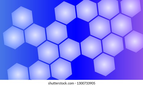 Honeycomb background,gradient hexagons pattern, vector illustration - Vector