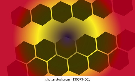 Honeycomb background,gradient hexagons pattern, vector illustration - Vector