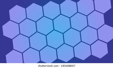 Honeycomb background,gradient Hexagons pattern, vector illustration - Vector