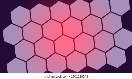 Honeycomb background,gradient Hexagons pattern, vector illustration - Vector
