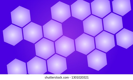 Honeycomb background,gradient Hexagons pattern, vector illustration - Vector