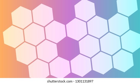 Honeycomb background,gradient Hexagons pattern, vector illustration - Vector