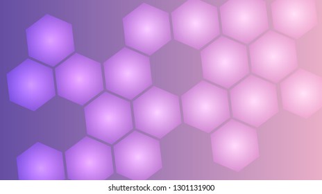 Honeycomb background,gradient Hexagons pattern, vector illustration - Vector
