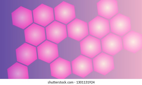 Honeycomb background,gradient Hexagons pattern, vector illustration - Vector