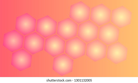 Honeycomb background,gradient Hexagons pattern, vector illustration - Vector