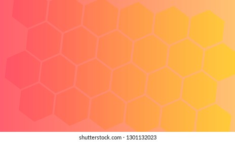 Honeycomb background,gradient Hexagons pattern, vector illustration - Vector